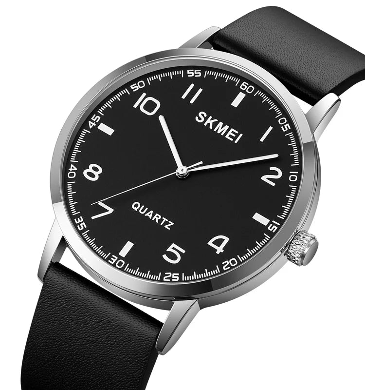 Skmei 1890 Low Price Wristwatches Custom Waterproof 30M Quartz Watch With Leather Band