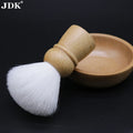 JDK Disposable Beech Wood White Color Eco Shaving Foam Beard Brush Vegan Facial Cleansing Shaving Tool Brush Travel
