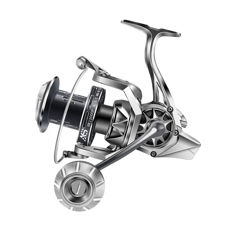 HK8000 10000 12000 Spinning Reel for Sea Surf Fishing 4.1:1 Metal Corrosion Resistance Ratio15kg Maximum Resistance MegaBDM
