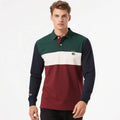 Autumn High Quality Mens Color Block Polo Shirt Custom Printed Made Long Sleeve Rugby Polo Shirt for Men