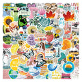 100PCS Cartoon donut stickers rose cute bear decals fashional outdoor travelling vinyl