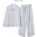 Wholesale 100% Cotton Gauze Two-piece Set Maternity Breastfeeding Pregnant Women Pajamas Sleepwear Spring Autumn
