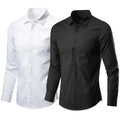 New Men's White Shirt Long-sleeved Non-iron Business Professional Work Collared Clothing Casual Suit Button Tops Plus Size S-5XL
