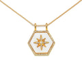 Dainty Cz Zircon Star Jewelry Necklace Geometric Shell Pendant Necklace