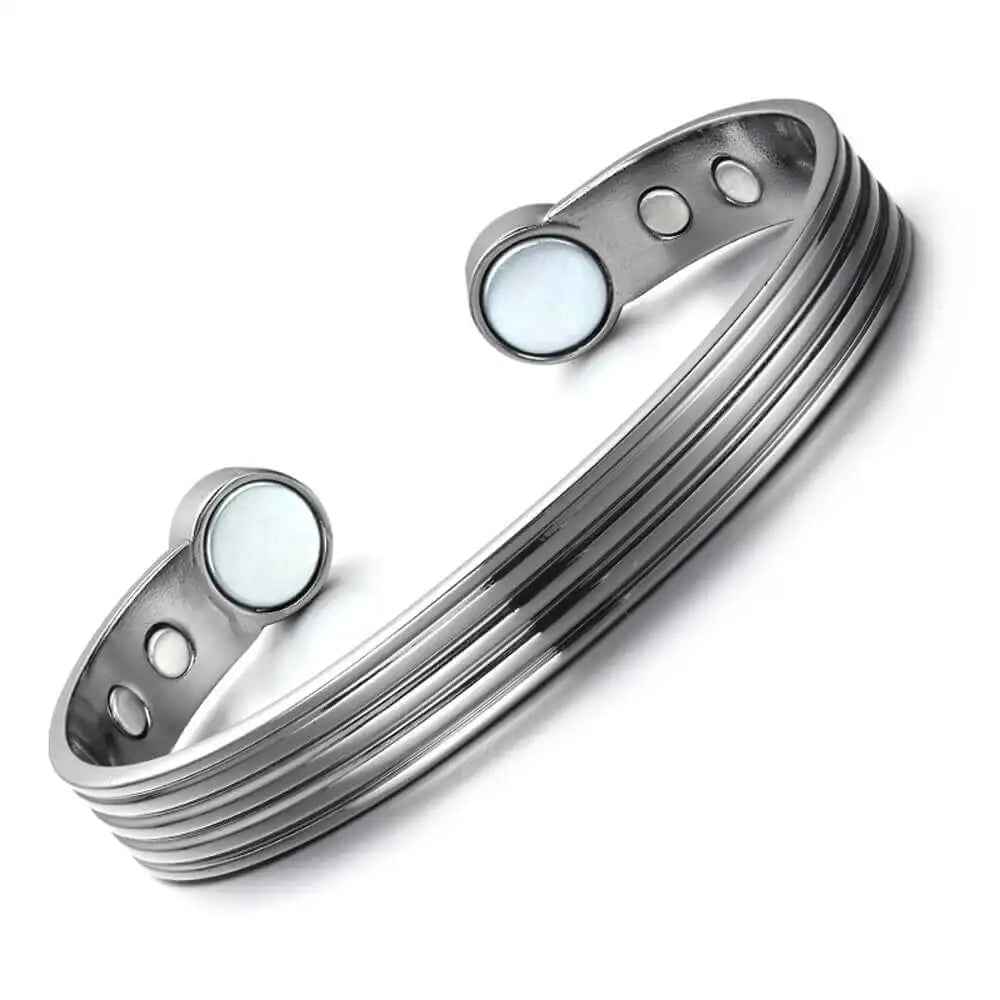 Factory Hot Seller Fashion Classic Copper Bracelet Steel Plating All Magnet Unisex Simple Style Magnet Bracelet Health