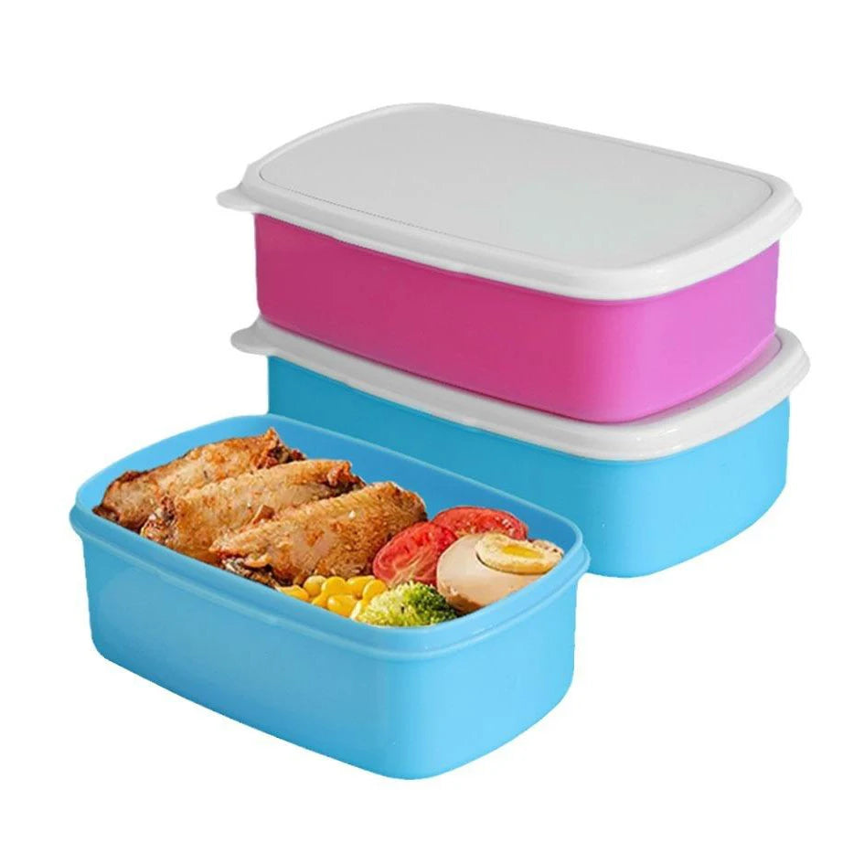 Blue/Pink/White Sublimation Blanks Plastic Food Safety Kids Lunch Box for School