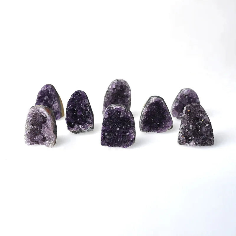 Wholesale Natural Healing Crystals Stones Mini Uruguayan Amethyst Cluster Amethyst Geode  for Desktop Home Decoration