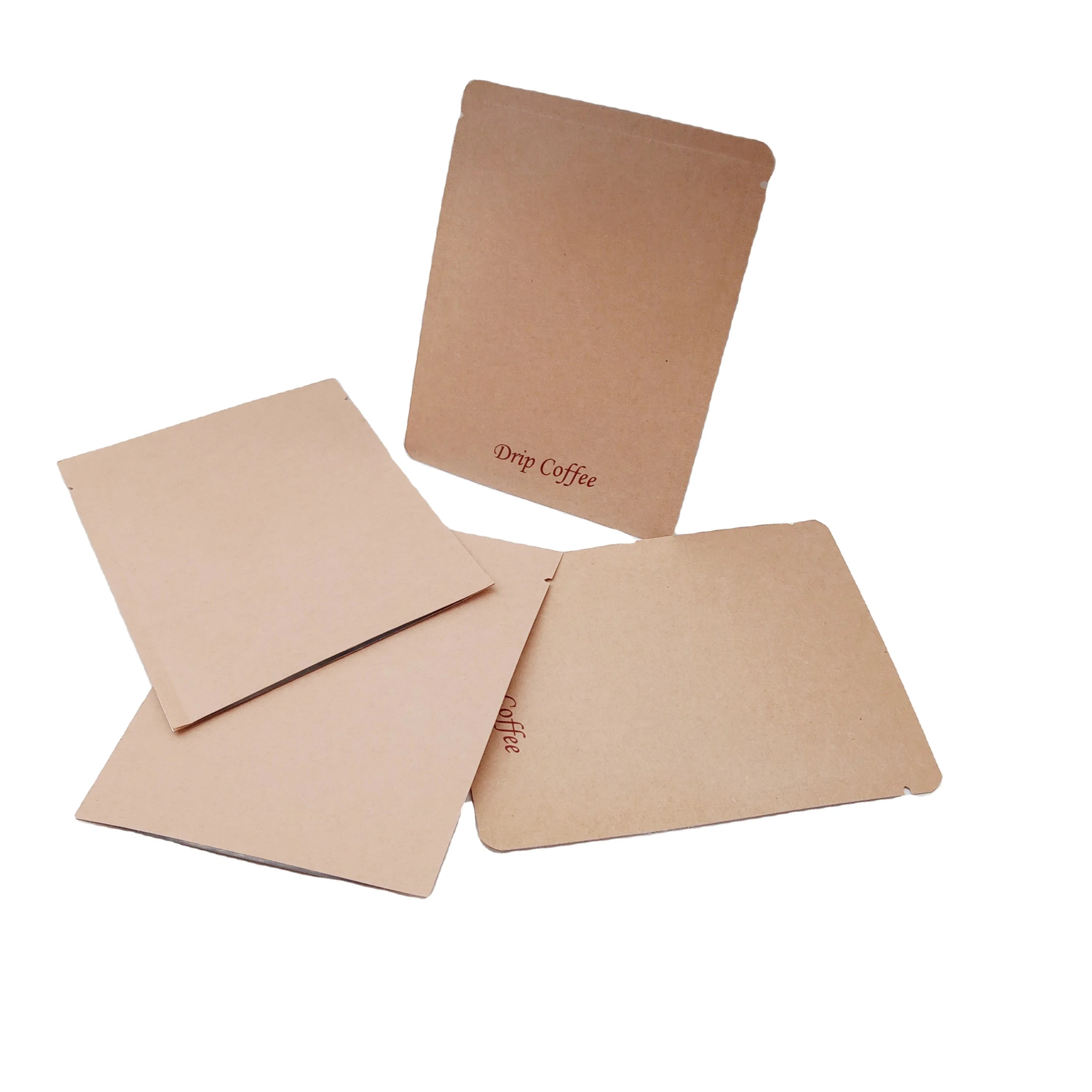 Custom Size and Printing Aluminum Foiled Three Sides Heat sealed Tea Sachet Hanging Ear Coffee Bag