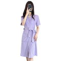 Spring Summer New Loose Pajamas Ladies Home Wear Towel Material Thin Short Sleeve Bathrobe Absorbent Quick-drying Bathrobe