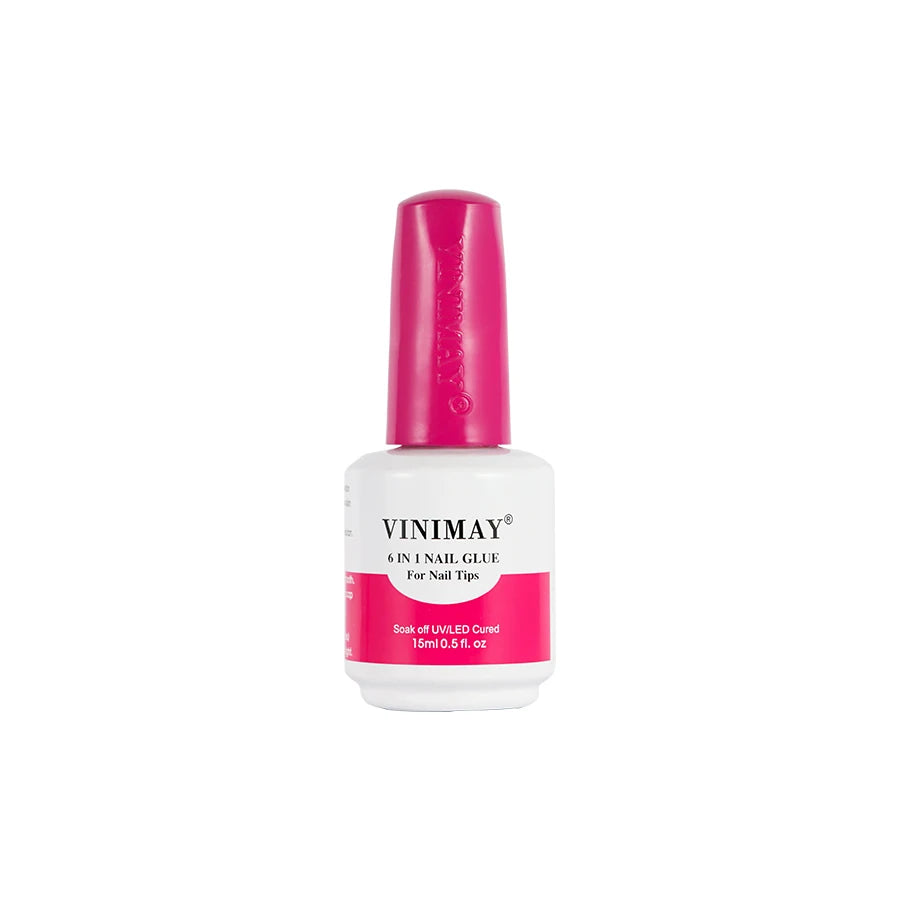 Vinimay 15ml 6 in 1 Function Gel Use As Base Top Coat Reinforce Construction Gel Stick Nail Tips Blooming Gel for Nails