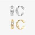 FUAMAY Fashion Jewelry Aretes De Plata 925 Silver Cute Pig Nose Clip Ear Cuff Earrings With Zircon