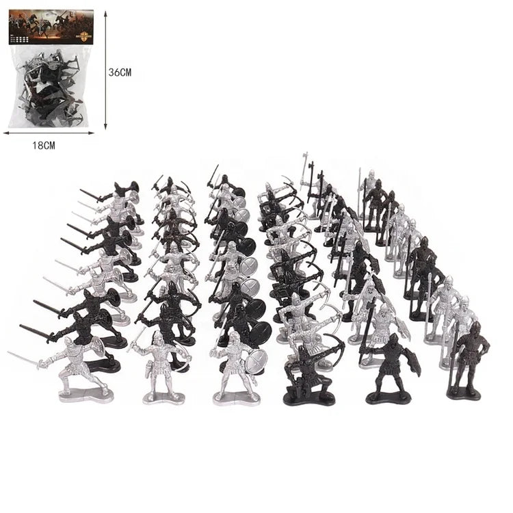 5.5-8 cm 60pcs 6 Styles Mini Army Military Action Figures Soldier Set Plastic Realistic Wholesale Play for Kids 3+