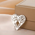 Stainless Steel Heart Charm Gold Color Fashion Women Forehead Hollow Out Pendant Jewelry Accessories for Necklace Bracelet