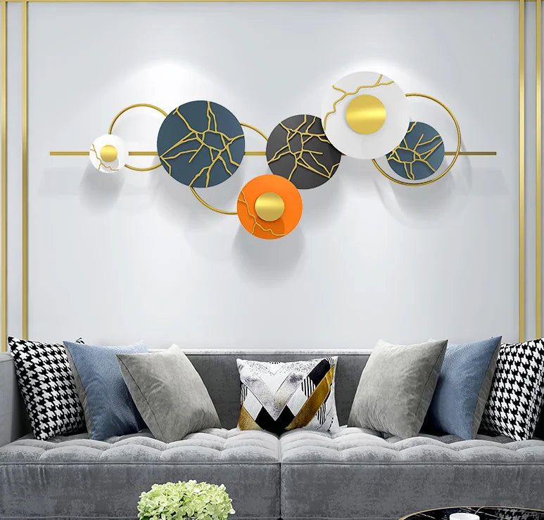 150*57cm Romantic Light Luxury Decors Wall Art Iron Decorations Creative Wall Hanging Metal Decor for Home