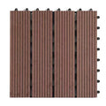 Cheap Price Chocolate Reddish Brown Wpc Decking Diy Floor Tiles 300 X 300 for Terrace Garden