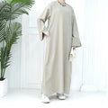 2024 New Design Closed Cotton Linen Abaya With Pockets Side Plus Size Womens Dresses Dubai Abaya Women Muslim Dress
