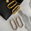 Hot Sale Brass Plated Simple Glossy Metal U-Shaped Earrings for Women Gift Jewelry Custom Design