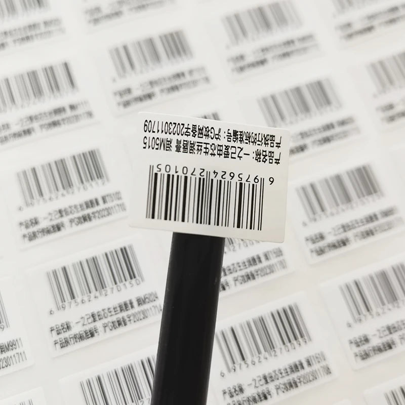 Custom Printed Cosmetic Logo Sticker Waterproof Vinyl Barcode Label Roll for Lipstick Bottles Perfumes Shape Strong Adhesion
