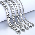 3-11mm Men's Bracelets Stainless Steel Curb Cuban Link Chain Silver Color Black Gold Bracelet Men Women Jewelry Gift 7-10