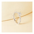 S925 Sterling Silver Vintage Twist Zircon Ring Fast Delivery for Wedding Engagement Party Anniversary