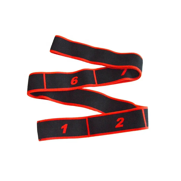 Light Resistance Band Stretch Band Strap Elastic Exercise Stretching Band With 8 Loops for Yoga Dance Workout