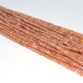Factory Wholesale Price 100% Natural 3mm Faceted Sun Stone Loose Gemstone Beads