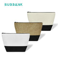 Subbank Sublimation Cosmetic Bag New Blank Professional With Zipper Linen Sublimation Makeup Bag