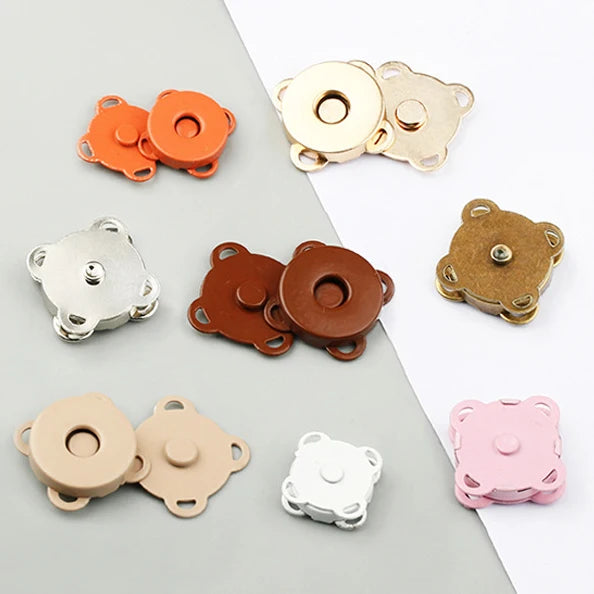 Custom Colorful 14mm 19mm 24mm Magnetic Snap Buttons Fastener Sewing Sewing Parts & Accessories for Bags