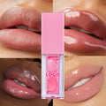Wholesale Low MOQ High Quality Glossy Vegan Fruit Flavor Lip Oil Private Label clear pink Lip Oil