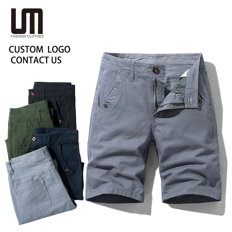 2025 New Men Cargo Shorts - 100% Cotton Multi-Pocket Casual Shorts Knee-Length Outdoor Workwear Shorts (OEM/Wholesale)