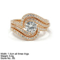 Fine Sterling 925 Silver Ring Jewelry Set Wedding Rings Set Custom Rings With Pave Band for Women