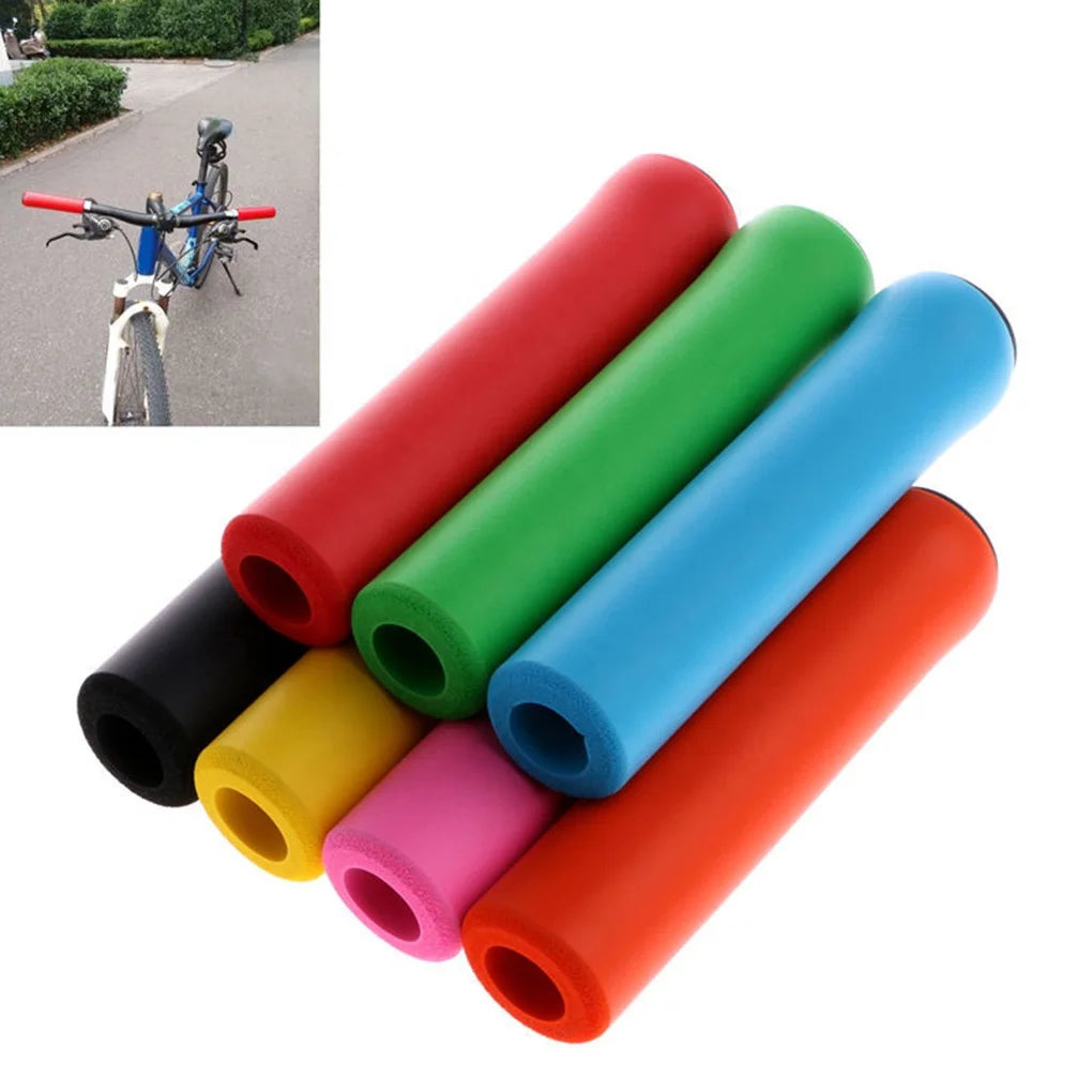 Silicone Sponge Soft Handlebar Grip for Mountain Bike Road Bicycles & BMX Anti-Skid Shock Absorbing Cycling