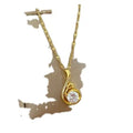 Stainless Steel Gold Plated Trendy New Shiny Pendant Necklace Bird Peanut Zircon Clavicle Chain IVANDA for Women