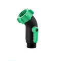 3/4 GHT Hydraulic Garden Hose Threaded 90 Degree Heavy Plastic Stop Adapter Elbow Globe Valve