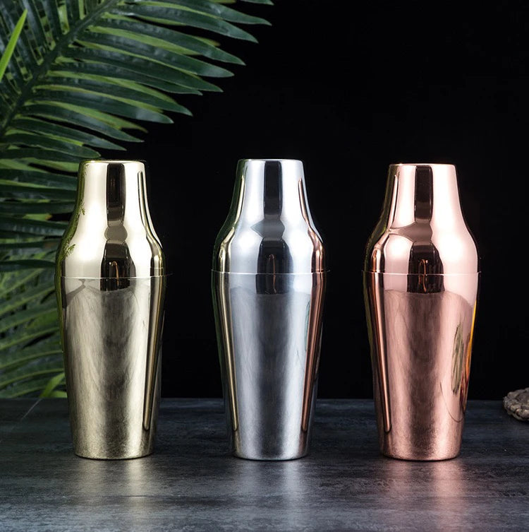 650ml Rose Gold French Cocktail Boston Shaker Disposable Metal Bar Tool for Bartender Hardware Bar