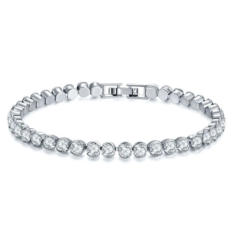 SC New Style Trendy Zircon Bracelet Fashion Silver Plated Bracelet Luxury Shiny Colorful Diamond Bracelet for Women