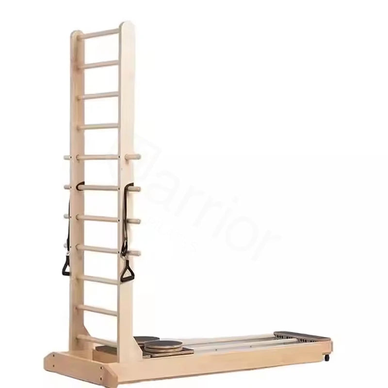 Two Tracks and Two Independently Moving Carts Tube Knit Freestanding Ladder Corealign