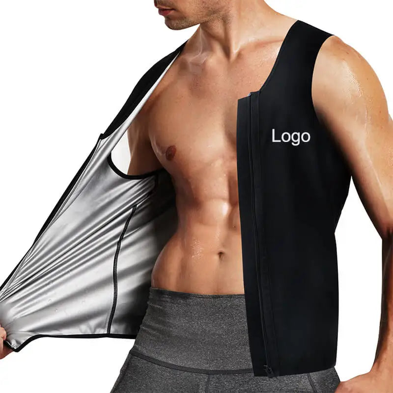 Vtement De Sudation Homme Sauna Mens Tank Top Sport Sauna Shirt Hot Sweat Suna Suit Slimming Sauna Vest