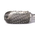 SC-5L6 Lengthen Shank Carbide Burr 1/4" 6.35mm Shank Diameter Double Cut Tungsten Carbide Rotary Burr for Milling Wood Metal