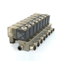 3V1-06-8F 1/8in Normally Closed Electromagnetic Manifold Base Mini Air Valve Group 12v 24v 3 Way Solenoid Control Manifold Valve