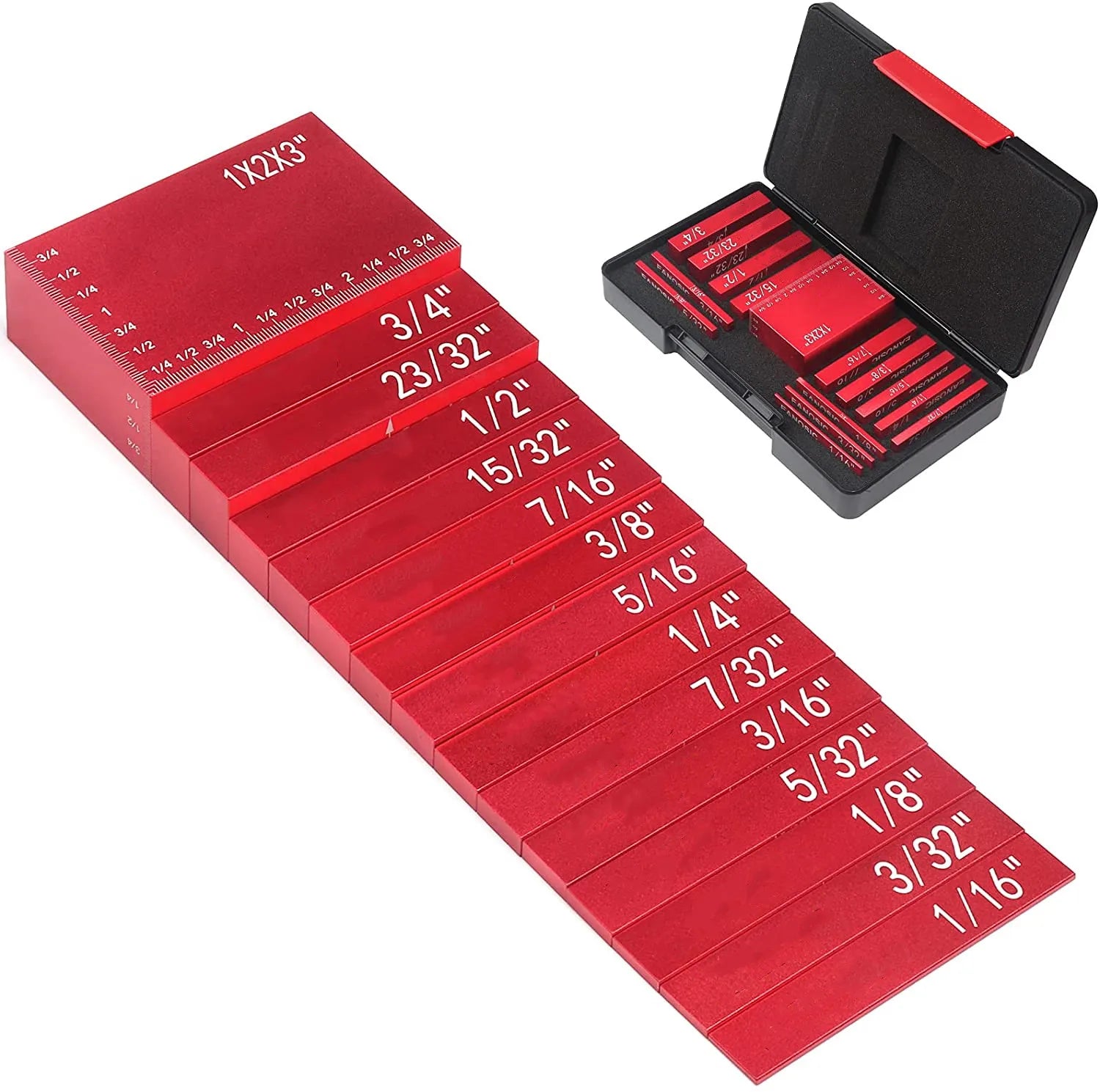 Set of 15 Precision Aluminum Mounting Bars for Router and Table Saw Woodworking Accessories