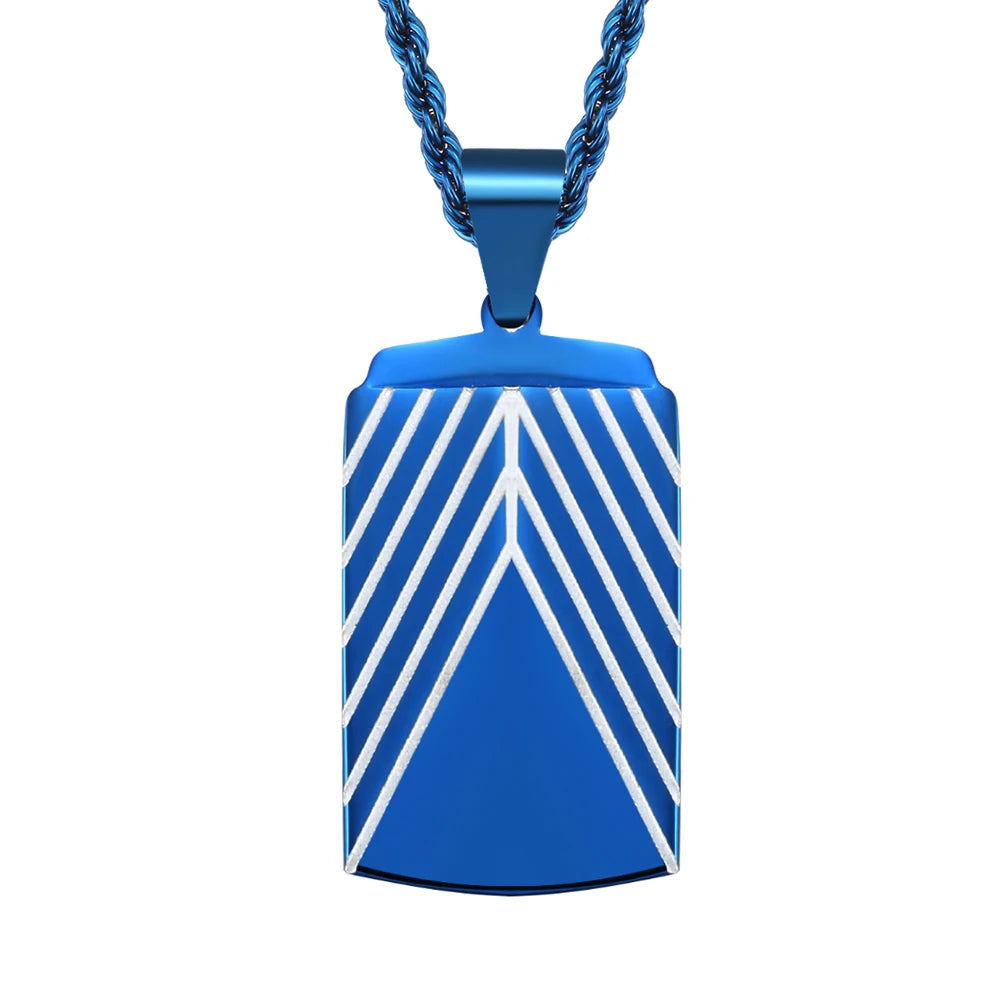 Alin High-Grade Men's Vintage Style Stainless Steel Cross Pendant Necklace with Geometric Shape Party/Gift for Children