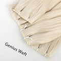 Top Quality Cuticle Aligned Human Hair Double Drawn European Virgin Seamless Genius Weft Hair Extensions