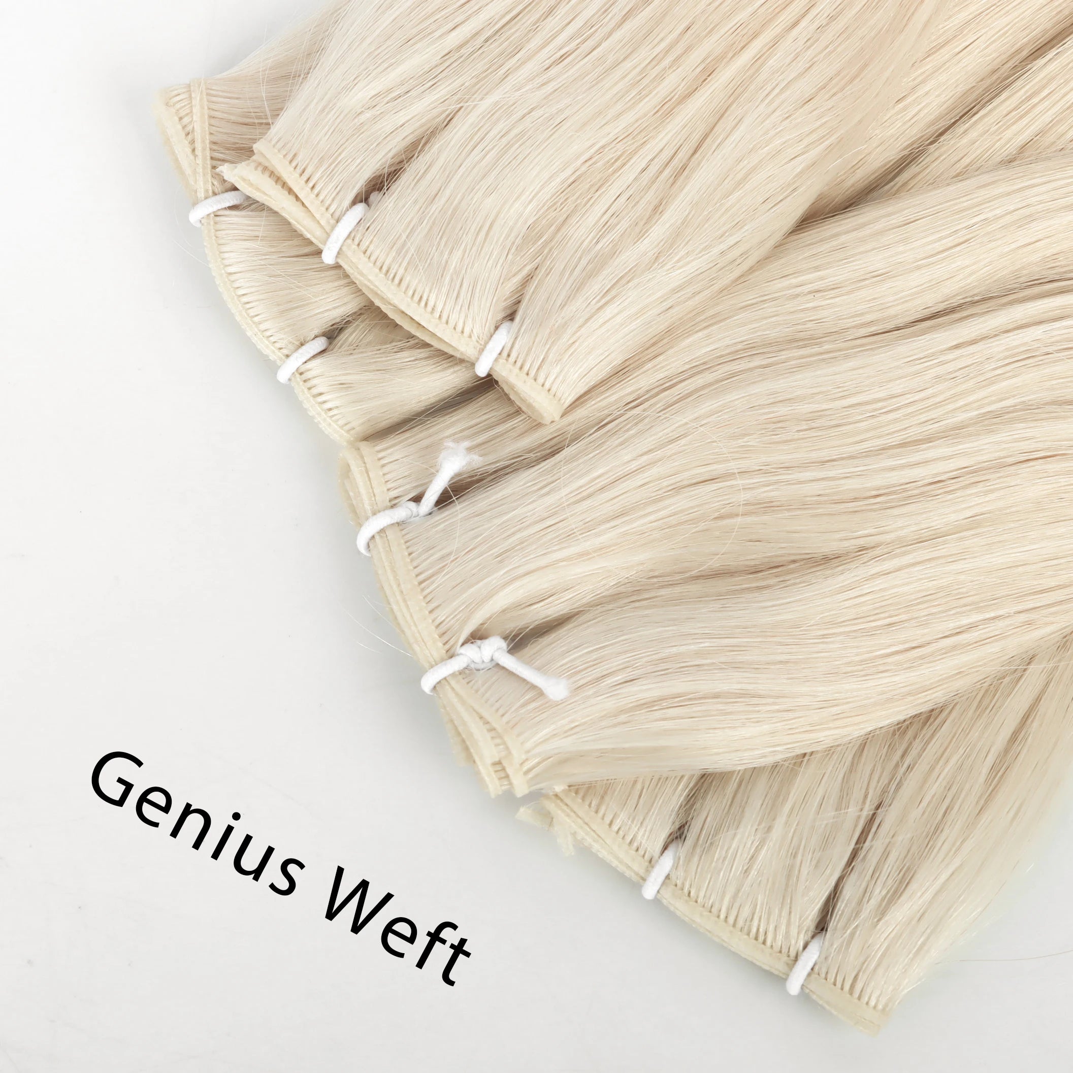 Top Quality Cuticle Aligned Human Hair Double Drawn European Virgin Seamless Genius Weft Hair Extensions