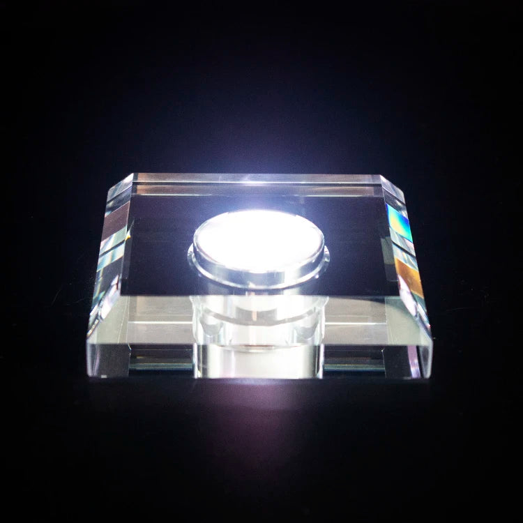 Cheap Square& Round3d Laser Crystal Figure Engraving Block Crystal Cube Ball Blank Chargeable Light Led Base for Valentine's Day