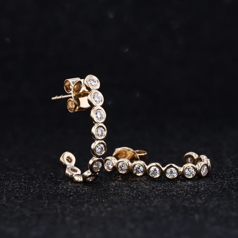 Starsgem Fashion Gold Earrings Custom Designs Stud  Diamond Stud Moissanite  Gold Hoop Jewelry  Earrings