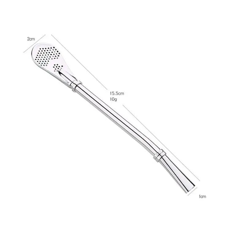 Stainless Steel Drinking Straw Coffee Spoon Tea Filter Mate Tea  Reusable Tools Washable Bar Accessories