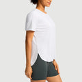 Women's Short Sleeve Workout T-Shirts Loose Fit Athletic Gym Tops for Yoga Sun Protection Fitness Tees-for Running