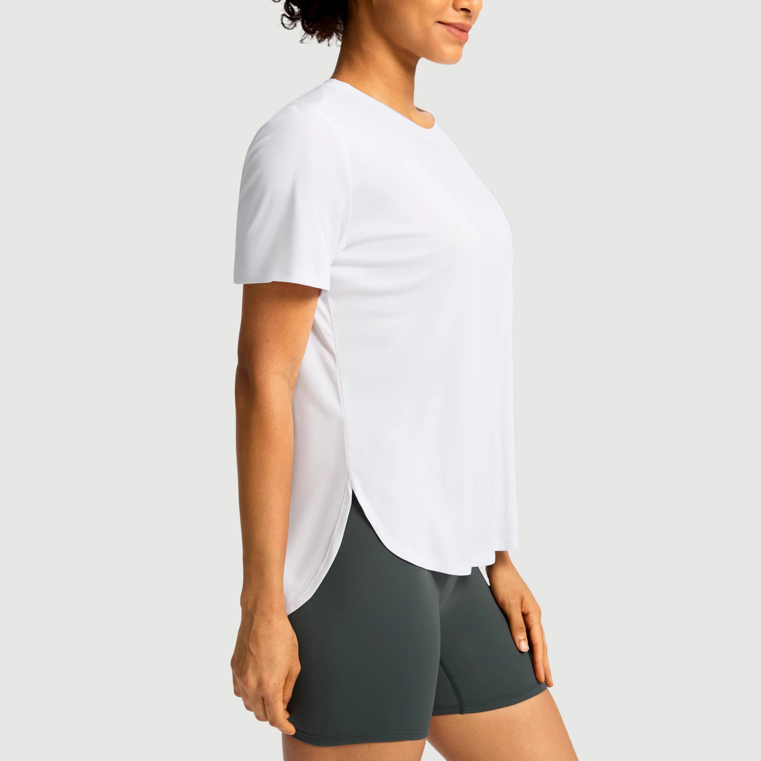 Women's Short Sleeve Workout T-Shirts Loose Fit Athletic Gym Tops for Yoga Sun Protection Fitness Tees-for Running