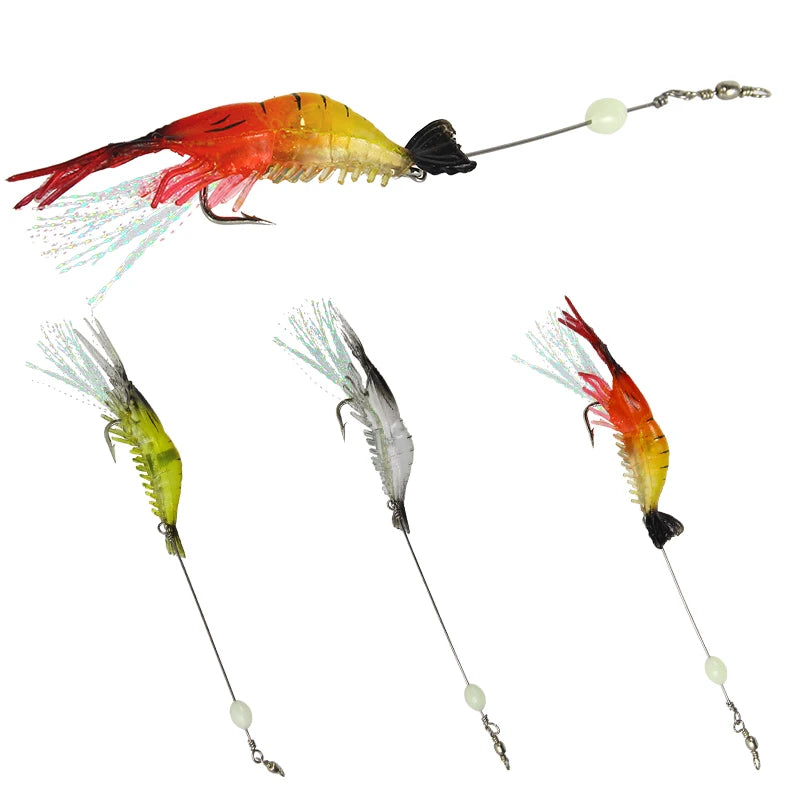 Fishing Tackle Products 8.5cm/5.6g Artificial Lures Soft Shrimp with Hook Simulation Shrimp Lures